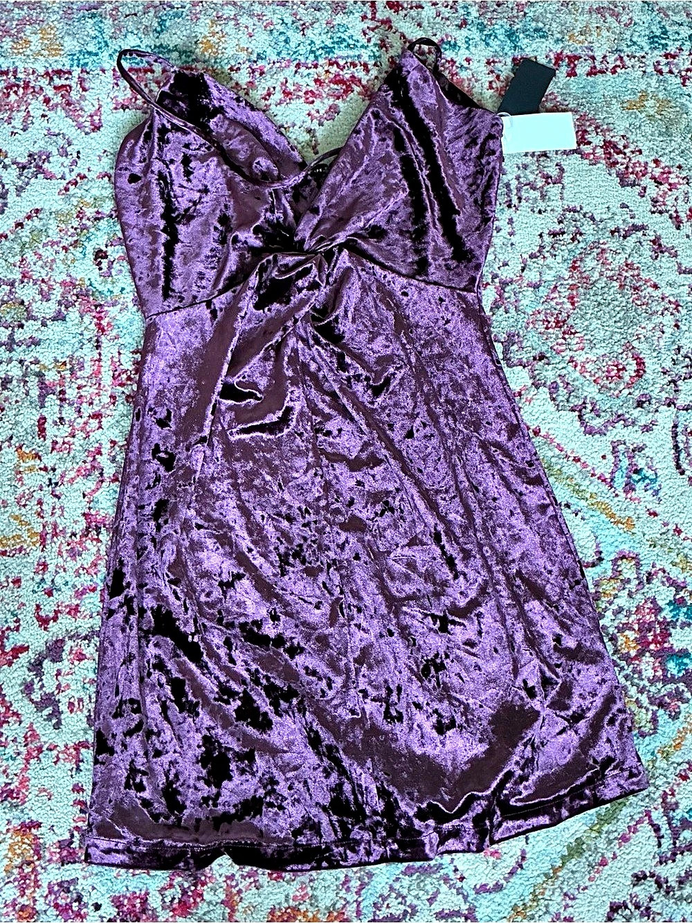 Black Tape_Purple Velvet Mini Dress Like New